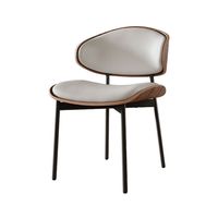 Chaise de salle à manger en bois massif Ames Design moderne et minimaliste avec dossier complet pour la maison et le restaurant