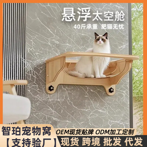 Lit pour chat en forme de capsule spatiale avec fenêtre, hamac à ventouse pour bronzer, nid de glace, fournitures pour animaux de compagnie toutes saisons - Product Image 5