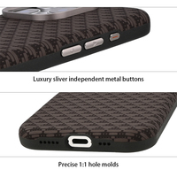 DL usines étui pour iPhone 17 16 15 14 couronne Grain triangulaire en Fiber de carbone PU Plus étui en TPU pour iPhone prix de gros