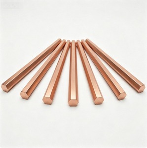 C18150 Hex <b>Bar</b> 1-1/4" x 144" Copper Alloy Hexagonal <b>Bar</b> High Strength Korean Precision Hex Rod for Industrial Connectors - Product Image 1