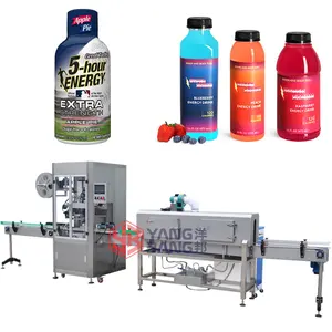 Automatic juice drink bottle shrink sleeve labeling machine PET bottle shrink wrap machine