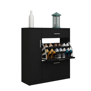 Armadio Portascarpe Inclinabile in Legno di Lusso Moderno <span class=keywords><strong>Salvaspazio</strong></span> con Cassetto, Vendita all'Ingrosso - Product Image 2