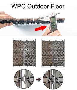 Pavimentazione WPC con Texture Legno <span class=keywords><strong>per</strong></span> Esterni, Piastrelle Quadrate 30cm, <span class=keywords><strong>Pavimento</strong></span> Composito <span class=keywords><strong>per</strong></span> Giardino e Decorazione Esterna - Product Image 5