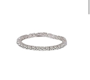 Bracelet tennis en moissanite de forme ronde, bracelet tennis en diamant de forme ronde cultivé en laboratoire - Product Image 1
