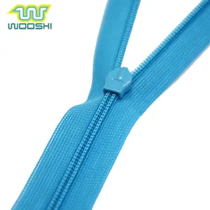 #3 Invisible Zippers Zippers Suppliers Textile Dress Plastic Fashion Wholesale Close-end Long Chain Zipper Roll for Garment Home