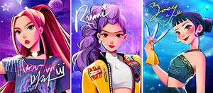 โปสเตอร์ 3 มิติ ลายใหม่ K-POP Demon Hunter ภาพเคลื่อนไหวเลนติกูลาร์ ภาพตกแต่ง 3 มิติ แบบพลิกได้ - Product Image 4