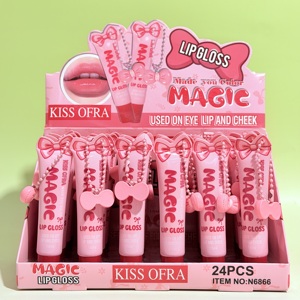 KISS OFRA Shine High <span class=keywords><strong>Lip</strong></span> Gloss 18ml Glossy Hydratant et Nourrissant à l'Huile Minérale de Mica, Fini Brillant, Breloque Chaîne Perlée, 6 Couleurs - Product Image 6