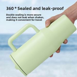 40Oz Stainless Steel Double-Layer Vacuum Tumbler Foldable <b>Straw</b> Lid Leak-Proof Design Direct Drinking Portable for Sport - Product Image 4