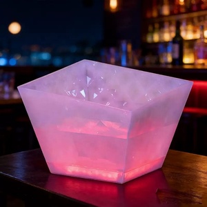 Bac à glace moderne pour <span class=keywords><strong>champagne</strong></span>, whisky et boissons, seau à glace en plastique avec lumière LED pour bar, fête, mariage - Product Image 5