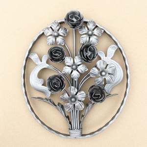 नवीनतम मुख्य गेट डिजाइन धातु के गहने बाड़ पैनल रोसेट सजावट के लिए लोहे को लपेटे - Product Image 6