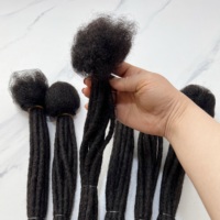 100% capelli umani vergini 0.8cm stile Afro trecce trecce morbido naturale nero può essere tinto capelli Dreadlock