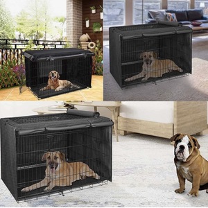 Penutup Kandang Anjing 36 Inci, Tahan Lama, Berbahan Kisi-kisi, Kompatibel dengan Kandang Logam Standar 1, 2, 3 Pintu, Untuk Penggunaan Luar Ruangan, Penutup Ritsleting - Product Image 2