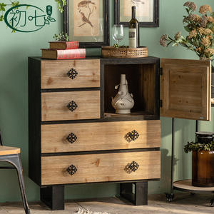 Cómoda de Madera Vintage para Entrada con 6 Cajones, Mueble de Almacenamiento para Sala de Estar, Uso Comercial - Product Image 2