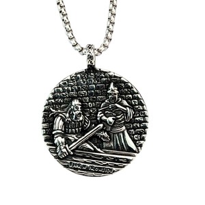 Ciondolo Bjorn Ironside Figlio di Ragnar Lothbrok, Collana Vichinga in Acciaio Inossidabile, Ciondolo Vintage da Guerriero Norreno - Product Image 6