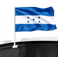 Housse de capot de voiture Honduras avec drapeau 115x155cm en tissu élastique, livraison rapide, drapeaux pour capot moteur, rétroviseurs et vitres, bannières nationales