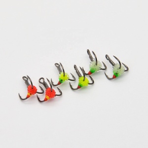 Anzuelos triples de carbono hechos en China Plantillas de pesca en hielo Personalizables Diferentes tamaños y colores - Product Image 5