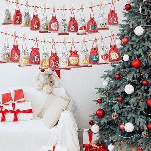 <span class=keywords><strong>Calendrier</strong></span> <span class=keywords><strong>de</strong></span> <span class=keywords><strong>l</strong></span>'<span class=keywords><strong>Avent</strong></span> <span class=keywords><strong>de</strong></span> Noë<span class=keywords><strong>l</strong></span> 24 pièces 4x6 pouces Sacs à cordon réutilisables écologiques pour le compte à rebours Remplissez vos propres cadeaux <span class=keywords><strong>de</strong></span> Noë<span class=keywords><strong>l</strong></span> - Product Image 6