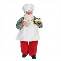 Vente en gros de statues de Père Noël en résine verticales multi-styles de 28 cm, décoration intérieure pour les fêtes de Noël