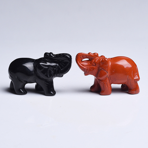 Éléphant en cristal de <span class=keywords><strong>rose</strong></span> décoratif naturel, sculpture en aventurine verte, pour cadeau - Product Image 4