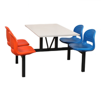 Table et chaises de salle à manger pour école, 4 places