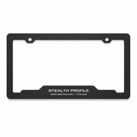 Cadre de plaque d'immatriculation de voiture personnalisé en aluminium avec finition anodisée, cadre de plaque de véhicule classique avec fixation à quatre trous pour l'automobile