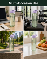 Bouteille d'eau sport 1000 ml en Tritan avec poignée et paille, anti-fuite, sans BPA, durable, écologique, réutilisable pour adultes, bureau, extérieur, salle de sport