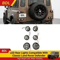 Kit de lampes LED Plug-and-Play pour Land Rover Defender 90/110, feux avant, arrière, stop, antibrouillard, marche arrière, plaque d'immatriculation avec caches