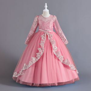 Meiqiai <span class=keywords><strong>Robe</strong></span> de Luxe en Dentelle Florale pour Enfants, Col Rond, <span class=keywords><strong>Robe</strong></span> de Mariée <span class=keywords><strong>Blanche</strong></span> de Cérémonie pour Filles de 8 à 10 Ans - Product Image 3
