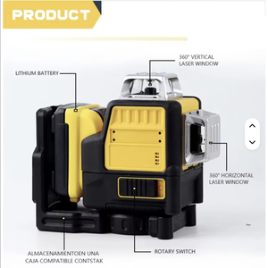 Niveau laser industriel DERKALT haute précision 4D à 12 lignes croisées pour murs et sols, vert, pour bricolage - Product Image 3