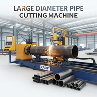 Machine de découpe de tuyaux de grand diamètre KASRY, machine de découpe de tubes CNC plasma flamme pour tuyaux ronds, tuyaux carrés, et chanfreinage de tuyaux