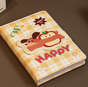 Adorable Wiener <strong>Dog</strong> Notebook - A6 PU Leather <strong>Journal</strong> with Magnetic Snap, Perfect School Gift Set - Product Image 3