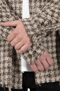 ZY Nuova Collezione Camicie in Flanella da Uomo <span class=keywords><strong>Oversize</strong></span> Casual <span class=keywords><strong>Camicia</strong></span> a Quadri <span class=keywords><strong>Giacca</strong></span> da Uomo - Product Image 6