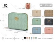 Portafoglio da donna con chiusura a cerniera piccola, in microfibra, pelle sintetica, antifurto, stile minimalista, per tutte le stagioni - Product Image 1