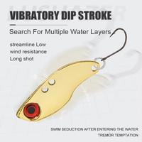 1pc Mini VIB Spoon Lure Set 3g 4g 5g Micro Leurre de pêche métallique pour Poisson-chat, Saumon, Maquereau, Bar, Tilapia, Eau salée et Eau douce