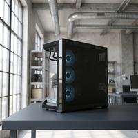 Vente chaude OEM ODM Boîtier d'ordinateur de jeu de bureau ATX Micro-ATX en verre TG avec design de réservoir à poissons à connexion arrière, boîtier de jeu pour PC Gamer, Gabinete