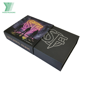 Fashion Design Custom Foldable Recyclable Carton Vinyl Record Gift Packaging Box with Sleeve