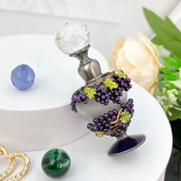 Mini Roll-On en verre dépoli pour décanteur réutilisable de bouteille de parfum de boule avec le bâton en verre pour l'emballage cosmétique