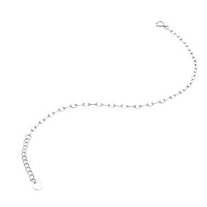 Bracelet fin en platine Pt950 blanc mat, à segments empilables, discret, unisexe, pour le bureau et le quotidien, accessoire de poignet, cadeau - Product Image 5