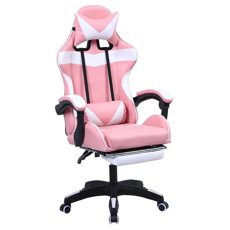 Wholesale Pink Leather Racing Game Chair Swivel Reclining Sport Ergonomic Cheap Price Gaming Chair For Game Room