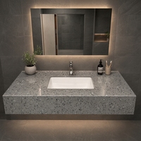 Dalles de terrazzo artificiel épaisses, couleur personnalisée, résistantes à l'usure, pour la décoration de sols intérieurs d'hôtels et de villas