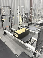 Equipo de Pilates Reformer de Aleación de Aluminio para Estudio, Pilates Reformer V2 Maximum Plus con Media Torre Trampolín Merri Thew Maxs
