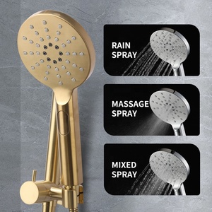 Factory Supply Watermark Wels <strong>Hand</strong> <strong>Held</strong> <strong>Shower</strong> <strong>Head</strong> <strong>Shower</strong> Mixer Watermark Brushed Gold Bathroom Faucet - Product Image 4