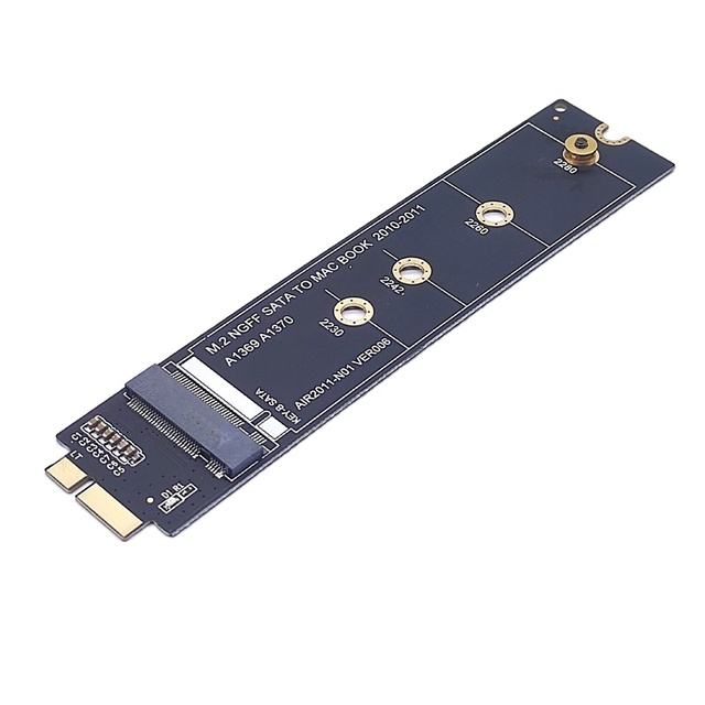 SSD Adapter For Macbook 2010 2011 MacBook Air A1369 A1370 M2 SSD Converter Card Adapter Support 2230 2242 2260 2280 M2 SSD