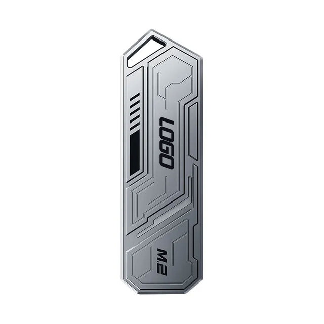 RGB Portable 10Gbps M.2 NVME SSD Case Aluminum 2-in-1 Cable with USB and Type-C Supports 4TB External Hard Drive Enclosure