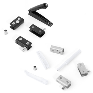 Nhiệm Vụ Nặng Nề Thép Không Gỉ Cửa Kính <span class=keywords><strong>Pivot</strong></span> Bản Lề Màu Đen Đồ Nội Thất Xoay Bản Lề Thiết Lập Với Nhựa Bắt Từ Cho Tủ - Product Image 5