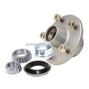 Kit de cubo de rueda de <span class=keywords><strong>remolque</strong></span> para ejes de 1000KG 5 pernos en rueda de 13 ''14'' con husillo recto y enchufe de <span class=keywords><strong>remolque</strong></span> - Product Image 1