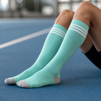 Chaussettes de compression montantes sur mesure de haute qualité 15-20 mmHg pour le sport, à compression graduée, longues, pour soins infirmiers, vente en gros, OEM