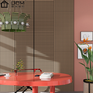 Nhà Cung Cấp Nhà Máy Akupanel Bằng Gỗ Slat Tấm Tường Trần Gỗ Mô Hình Gỗ Sồi <span class=keywords><strong>MDF</strong></span> Acoustic Bằng Gỗ Slat Cách Âm Tường Hội Đồng Quản Trị - Product Image 4