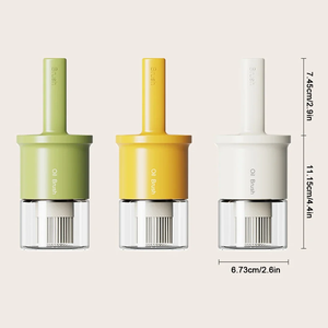 แปรงทาน้ำมัน แปรงซิลิโคนพร้อมขวด แปรงทำอาหารสำหรับทำแพนเค้ก แปรงบาร์บีคิวเกรดอาหาร ขวดน้ำมันแก้วแบบรวมสำหรับอบขนม - Product Image 6