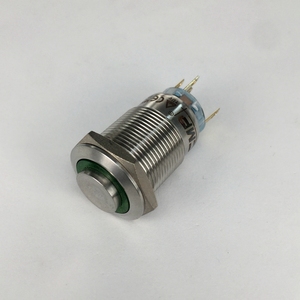 19 מ "מ מתג 12v עמיד למים נירוסטה חבטות הוביל כפתור לחיצה מלאך מתכת - Product Image 2